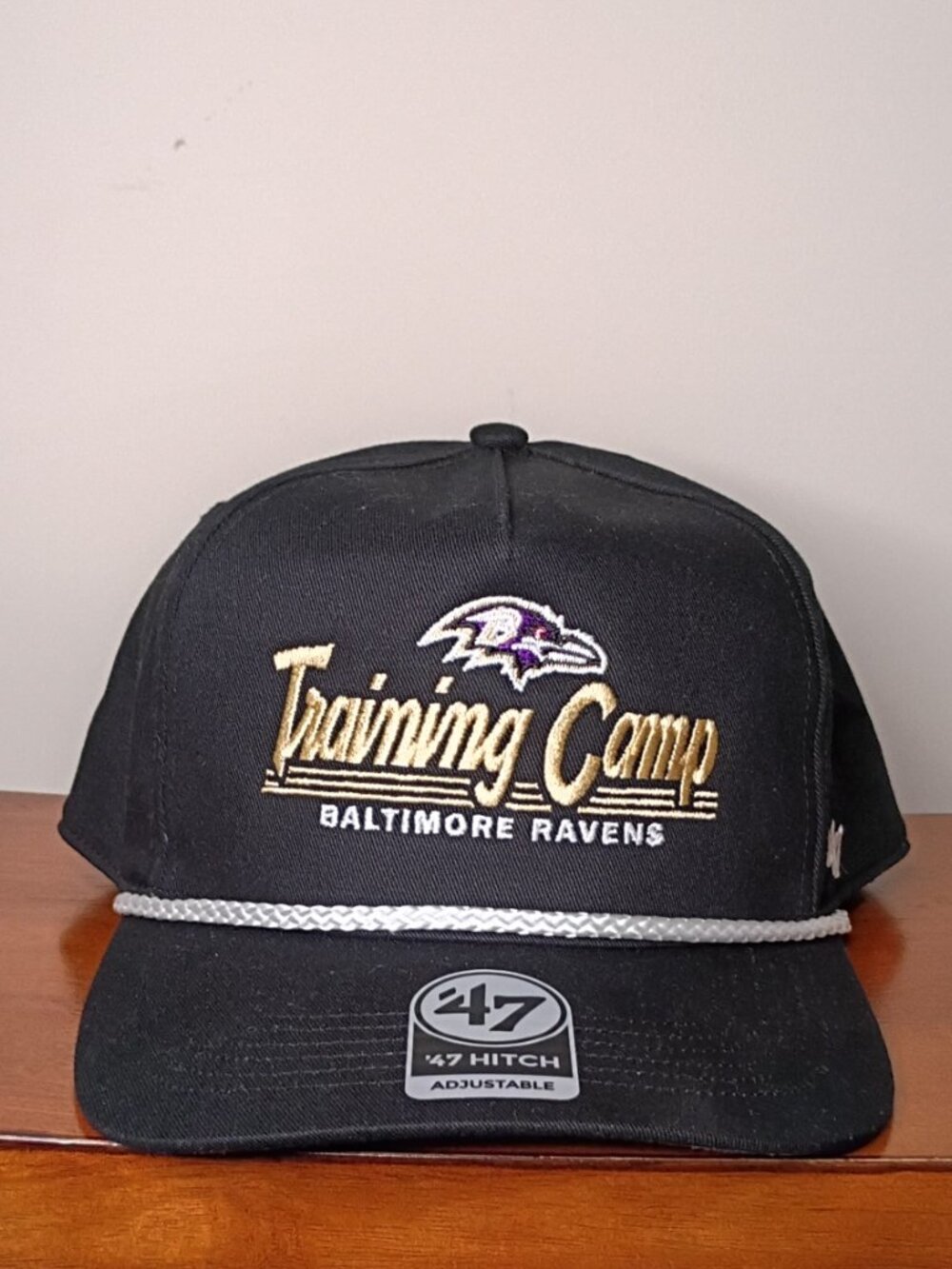 New Baltimore Ravens Training Camp Snapback Cap Hat One Size Black 47 Hitch 2025